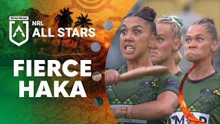 Womens Maori AllStars deliver a powerful rendition of the Haka  NRL on Nine [upl. by Kiel584]