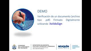 Video Instructivo FD XolidoSign Verificacion [upl. by Aihtyc]