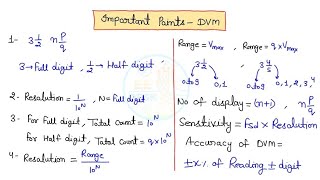 Digital Voltage Meter DVM Important PointsFormulas  UPMRC  RRB JE  EE amp EC Measurements [upl. by Anerok175]