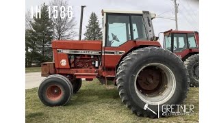 IH 1586 Tractor Selling at our Spring 2024 OnlineOnly Machinery Consignment Auction [upl. by Akiemat]