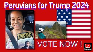 🚨 PERUVIANS for Donald Trump  trump vote peru election DonaldJTrumpforPresident [upl. by Aggy]