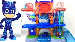 PJMASKS HEADQUARTERS SUPER SPIELSET MIT SOUNDS CATBOY UND SEIN CATAUTO UNBOXING EULETTE UND GECKO [upl. by Lewan]