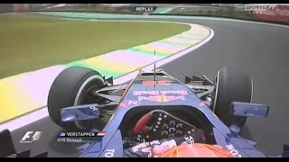 Verstappens drifting skillz  F1 Brazil 2014 HD [upl. by Gino]