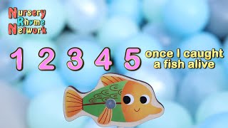 12345 Once I Caught a Fish Alive  Nursery Rhyme Singalong with Actions [upl. by Arriaet774]