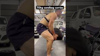 Sandbag carries fitness motivation strong gymworkout gymmotivation [upl. by Eylrahc]