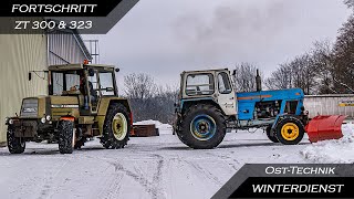 FORTSCHRITT ZT 300 323 WINTERDIENST  SCHNEE RÄUMEN  SOUND ▶ Agriculture Germanyy [upl. by Zaremski308]