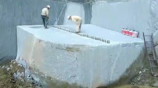 Amazing Fastest Stone Splitting Technique  Incredible Modern Granite Mining Machines Technology ▶2 [upl. by Wivinia]