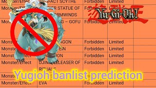 JULYAUGUST 2024 YUGIOH BANLIST PREDICTION [upl. by Ztirf838]