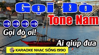 Gọi Đò  Karaoke Tone Nam  Karaoke Nhạc Sống 1990  Beat Mới [upl. by Cindie]