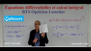 BTS OPTICIEN LUNETIER ÉQUATION DIFFÉRENTIELLE ET CALCUL DAIRE [upl. by Llertnauq]