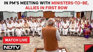 In PMs Meeting With MinistersToBe Allies And BJP Veterans In First Row [upl. by Noivax406]