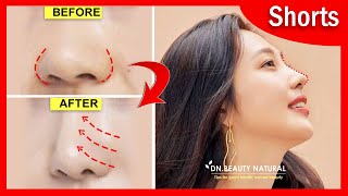 4 Sharp nose exercise  Get a sharp thinner nose nostrils smaller higher nose bridge Shorts [upl. by Freytag]