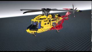 lego technic 9396 Helicopter animation [upl. by Ardnasak]