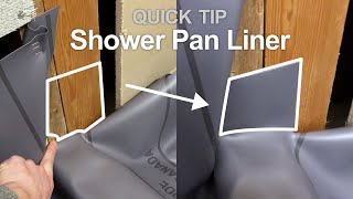 Cutting Shower Pan Liner  Quick Tip [upl. by Kcirej948]