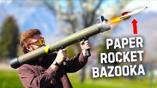 How to Make a PAPER ROCKET Launcher [upl. by Glaab]