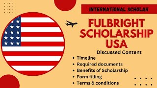 Complete application process for Fulbright scholarship USA  Fully funded scholarship USA 2024 [upl. by Lanctot]