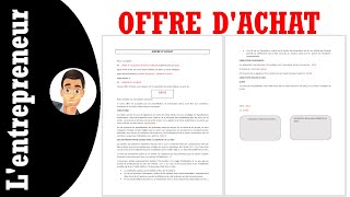 Rédiger une offre dachat immobilière  modèle [upl. by Zephan]