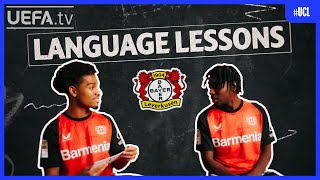 Jeremie Frimpong amp Amine Adli take on LANGUAGE LESSONS 💬 [upl. by Atiseret611]