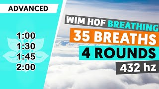 Advanced Wim Hof Guided Breathing  4 Rounds  35 Breaths  432hz SatoriFlow WimHofBreathing [upl. by Mayram]