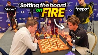 JanKrzysztof Duda vs Magnus Carlsen  The knightmare begins  World Blitz 2023 [upl. by Norreht556]