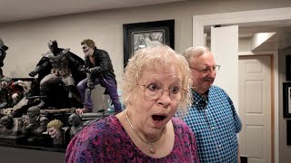 My Family Visits The Batcave For The First Time Batman Statue Collector Collection Room Tour [upl. by Ierbua897]