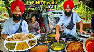 Trying Sardarji ka Pind ka Organic Street Food India  Desi GWAGON Thali [upl. by Amuh]