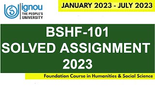 BSHF101 FULLY SOLVED ASSIGNMENT NEW 202324 II BTS COURSE ASSIGNMENT [upl. by Adnak]