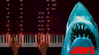 Jaws Main Theme Piano Tutorial [upl. by Persse]