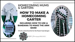 How To Make a Homecoming Garter Using a Bandana for Arm Band  HOCO Full Assembly Basic Tutorial [upl. by Attenhoj]