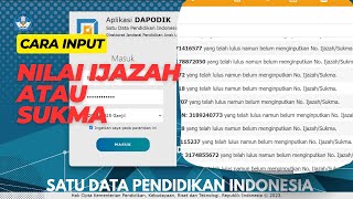 Cara Input Nomor Ijazah atau Sukma Di Dapodik 2025 [upl. by Akemej]