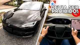 ACELERANDO TUDO COM O TESLA MODEL S PLAID  1020 CAVALOS [upl. by Gifferd]