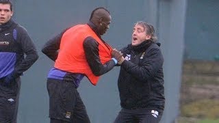 Mario Balotelli vs Roberto Mancini  Training fight [upl. by Llerref]