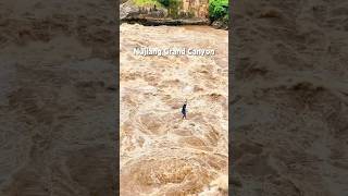 Tightrope walking on the upper Salween River travel stunt river adventure [upl. by Flight]