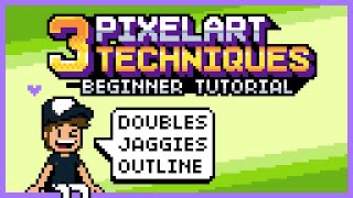 3 PixelArt TechniquesCommon Mistakes Doubles Jaggies amp Outline Tutorial for Beginners [upl. by Ailalue]