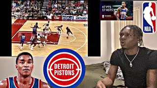 47 POINTS 17 ASSISTS  ISAIAH THOMAS VS DENVER NUGGETS 1983 DETROIT PISTONS HIGHLIGHTS  REACTION [upl. by Doll]