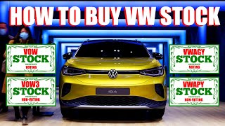 How To Buy VW Stock VWAGY VWAPY VOW VOW3 PAH3 POAHY Differences Explained Simply [upl. by Hgielsel]