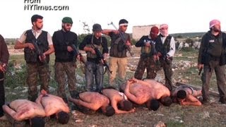 Graphic video Rebels execute Syrian soldiers [upl. by Mossberg280]