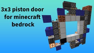 3x3 piston door for bedrock PS4 PS5 NINTENDO SWITCH MOBILEPOCKET EDITION [upl. by Aeduj]