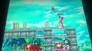 Super Smash Bros Brawl Peach The Ultimate Mega Smash Orange 👸🏼 🍊 👠 VS Pink 👸🏼💖 👠 Sandbag 2 [upl. by Lihka]