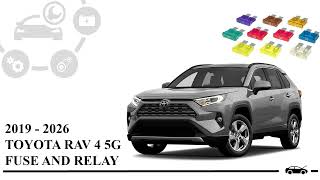 Fuse box diagram Toyota RAV4 2019  2026 relay with assignment [upl. by Aleafar]