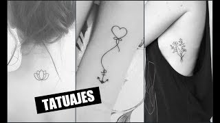 TATUAJES SENCILLOS Y BONITOS PARA MUJER ❤ [upl. by Suhploda190]