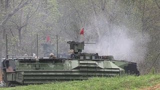 crew level gunnery training with amphibious assault vehicles [upl. by Eilerua]