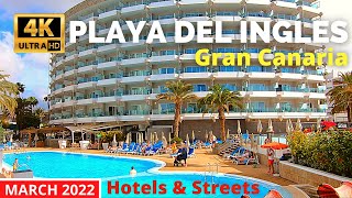 Gran Canaria Playa del Ingles Walk March 29 2022 🔴 Bull Escorial Hotel To Abora Buenaventura Hotel [upl. by Suzie865]