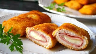 Pechugas rellenas de jamón y queso cordon bleu [upl. by Yrak]