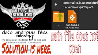 bussid main file does not open issue data and obb files missing all problems solution [upl. by Sarson58]