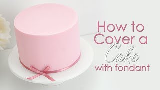 How to Prepare amp Cover a Cake with Icing  Fondant [upl. by Yasdnyl]