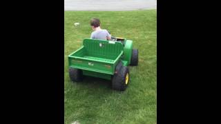 Peg Perego John Deere Gator 24 volt upgrade with ESC [upl. by Erlinna168]