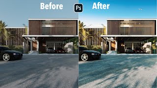 Fast amp Easy PostProduction For ArchViz  Photoshop [upl. by Ezalb]