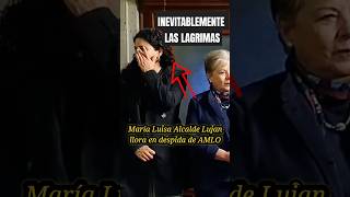 Maria Luisa Alcalde Lujan llora en Despedida de AMLO amlo presidente ultimahora youtube [upl. by Dlareg]