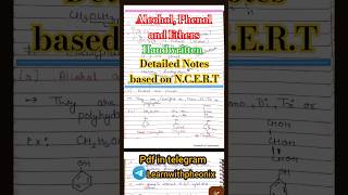 AlcoholPhenol and Ethers Organic chemistry class 12th Detailed handwritten Notes based on NCERT [upl. by Rednazxela]